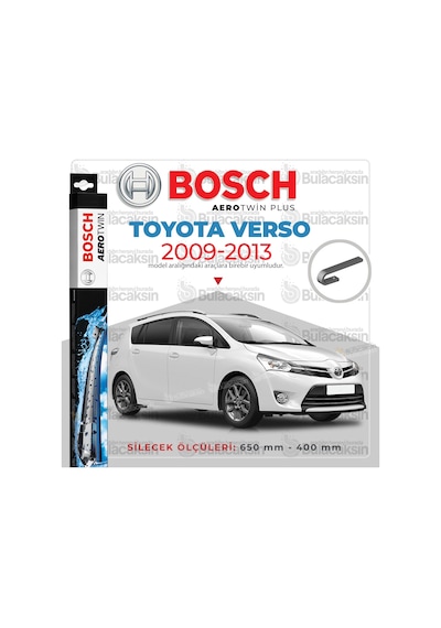 Toyota Uyumlu Verso Muz Silecek Takımı 2009-2013 Bosch Aerotwin