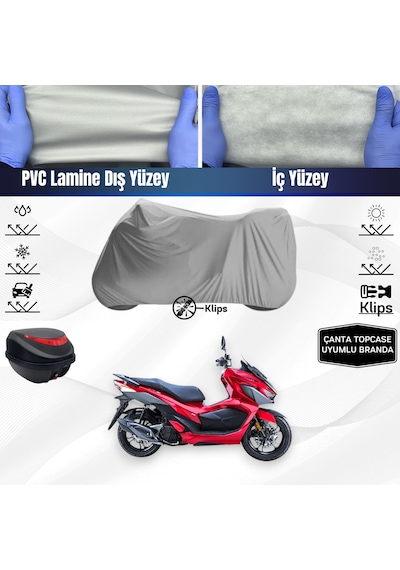 Sym Jet X 125 Motosiklet Brandası Arka Çanta Uyumlu Beden Motosiklet Branda