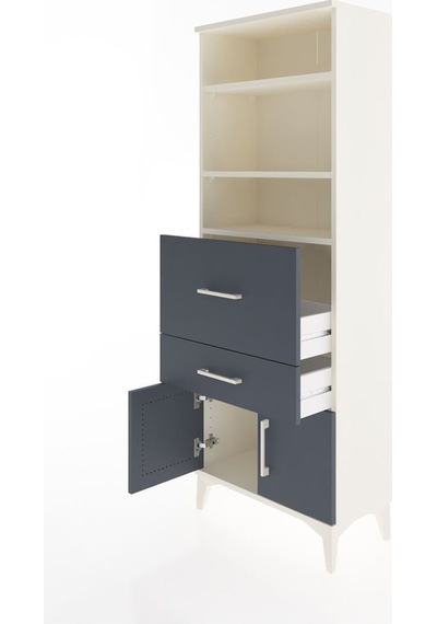Arges Dolap 3 Raflı 2 Çekmeceli 2 Kapaklı 60x30x163 Aytaşı-an... Aytaşı