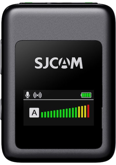 Sjcam M1 WiFi Tek Vericili Gürültü Engelleme 100 Metre Menzil LCD Ekran Minimal Tasarım Kablosuz Yaka Mikrofonu Siyah