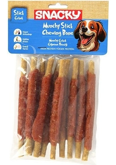 Snacky Munchy Ördekli Sargılı Kemik Köpek Ödül 10'lu 120 G