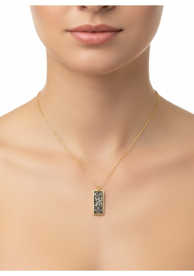 G&a Jewels - Zamansız Sembol - 925 Ayar Oksitli Yaldız Altın Kaplama Gümüş Kolye Altın - Gümüş G&a Jewels - Zamansız Sembol - 925 Ayar Oksitli Yaldız Altın Kaplama Gümüş Kolye Altın - Gümüş
