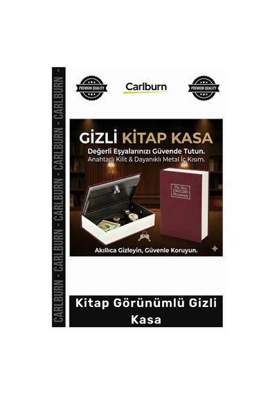 Özel Üretim Emniyetli Çelik Sözlük Anahtarlı Ofis Ev Taşınabilir Sağlam Kitap Görünümlü Gizli Kasa