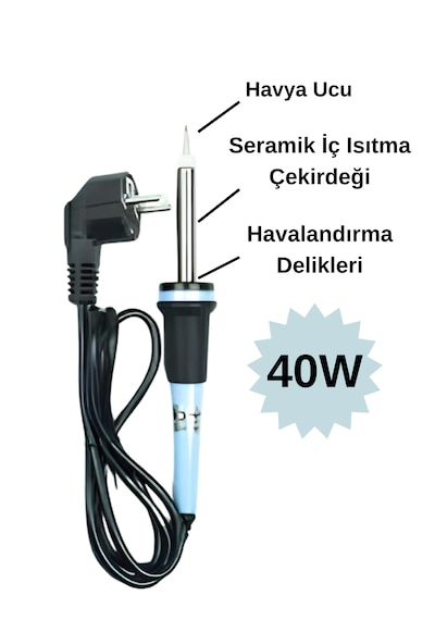 4'lü Lehim Makinası Seti 60w Havya Kalemi Tel Lehim Pastası Elektrik bandı