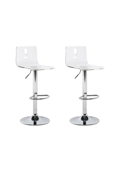 Busan Şeffaf Döner Bar Sandalyesi 2'li Set, 57 79 Cm Ayarlı, Akrilik, Modern Tasarım Gri Busan Şeffaf Döner Bar Sandalyesi 2'li Set, 57 79 Cm Ayarlı, Akrilik, Modern Tasarım Gri