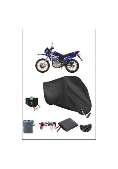 Siyah Kanunı Enduro200 Dayanıklı Kilit Uyumlu Su Geçirmez Motosiklet Brandası