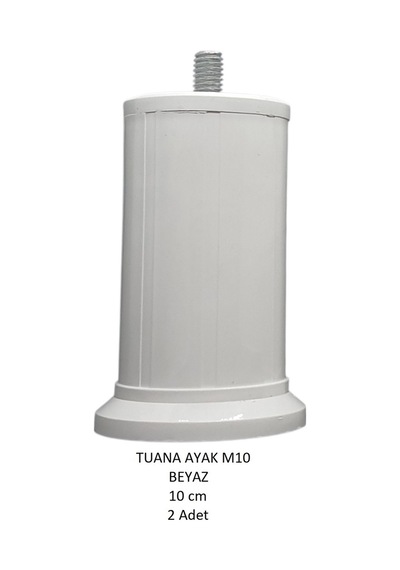 Tuana Ayak 10 cm M10 Cıvatalı Beyaz (2 Adet)