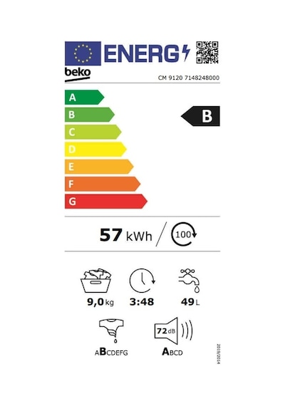 Beko CM 9120 1200 Devir 9 KG Çamaşır Makinesi