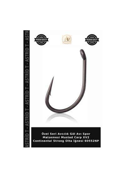 Özel Seri Avcılık Göl Avı Spor Malzemesi Mustad Carp Xv2 Continental Strong Olta İğnesi 60552np No:1 - 10lu