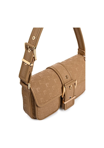 Pierre Cardin 05pc26y010121 Suni Deri Desenli Tokalı Kadın Omuz Çantası Camel