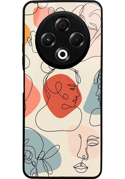 Tecno Spark 30 Uyumlu Nude Maske Tasarımlı Glossy Telefon Kılıfı Çok Renkli