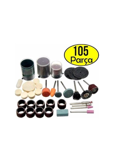105 Parça Gravür Oyma Dremel Taşlama Zımpara Aksesuar Uc Seti Hob