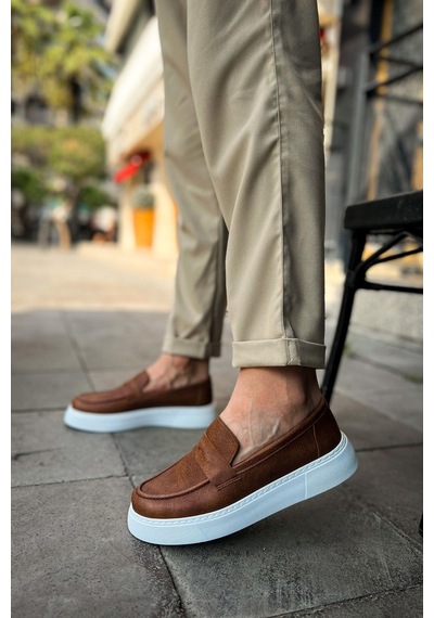 Roof Atelier Erkek Taba Loafer Ayakkabı - 421 - Cbt Bandera Taba