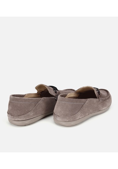 Hotiç Erkek Süet Deri Gri Toka Detaylı Comfort Loafer
