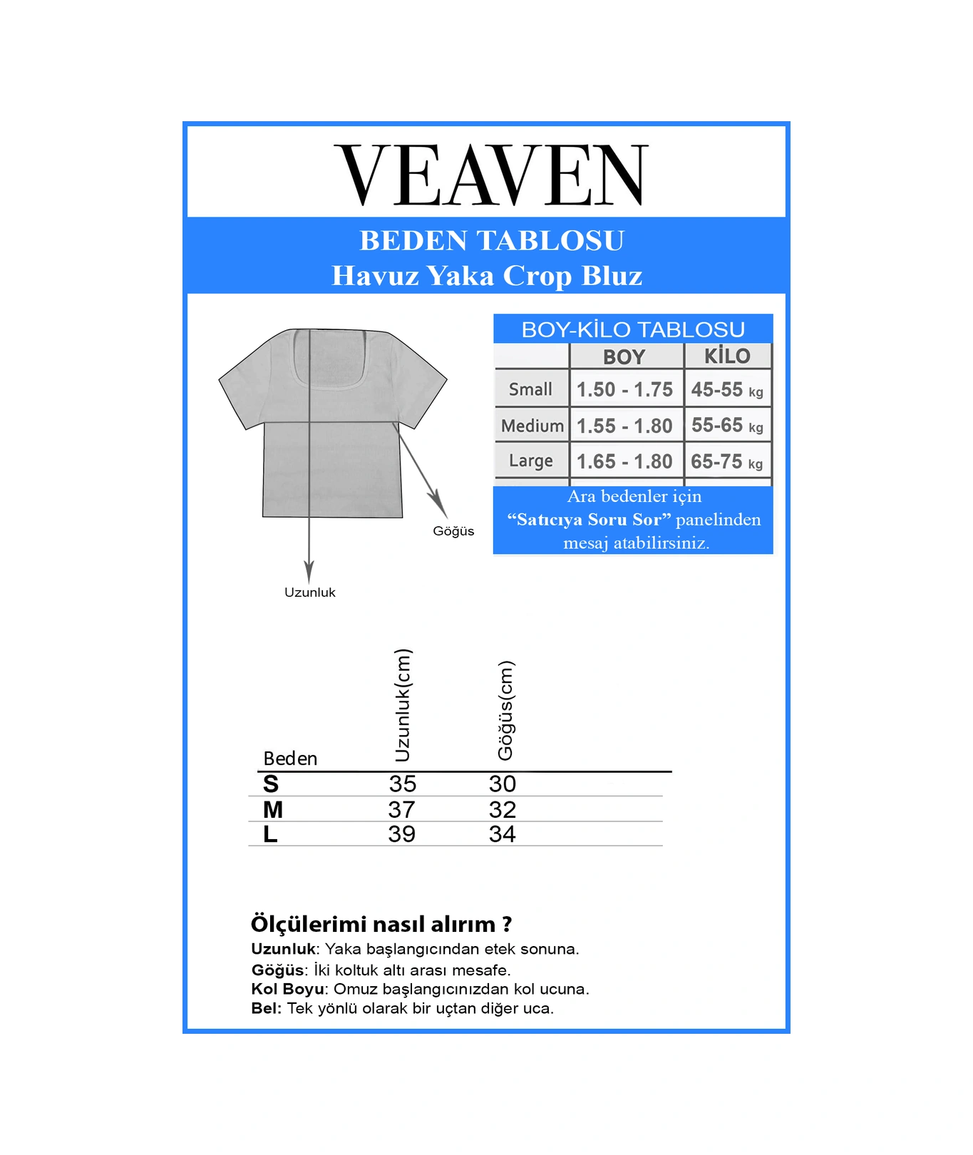 Veaven Krem Havuz Yaka Fitted/vücuda Oturan Kısa Kol Crop Tişört Krem