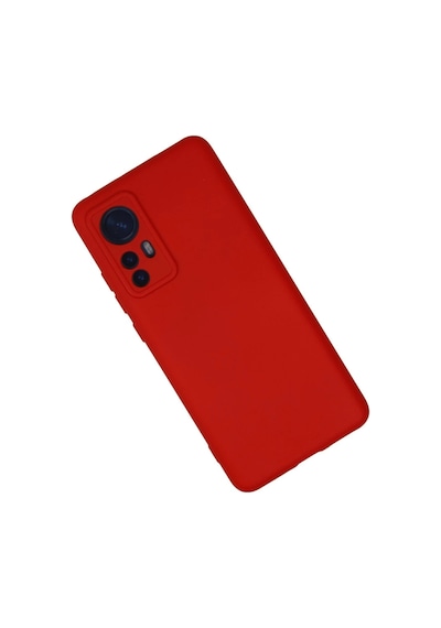 Xiaomi Mi 12 Kılıf Nano İçi Kadife Silikon - Kırmızı Düz Renkli