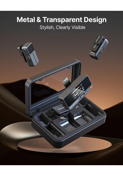 Saramonic Air Kablosuz Yaka Mikrofonu, Usb-c İle - 48khz/24bit, 90db Snr, Apple Uyumlu iPhone 15/16 Serisi İçin Mikrofonlu Cep Telefonu, Şarj Kutusu Ve Uygulama Kontrolü İle, 300 M Menzil, Mini Klipsli Mikrofon Saramonic Air Kablosuz Yaka Mikrofonu, Usb-c İle - 48khz/24bit, 90db Snr, Apple Uyumlu iPhone 15/16 Serisi İçin Mikrofonlu Cep Telefonu, Şarj Kutusu Ve Uygulama Kontrolü İle, 300 M Menzil, Mini Klipsli Mikrofon
