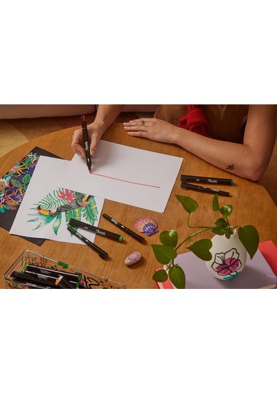 Sharpıe Creative Marker Akrilik Boya Kalemleri Yuvarlak Uçlu Su Bazlı Boya Kalemi Mürekkep Tek Renk