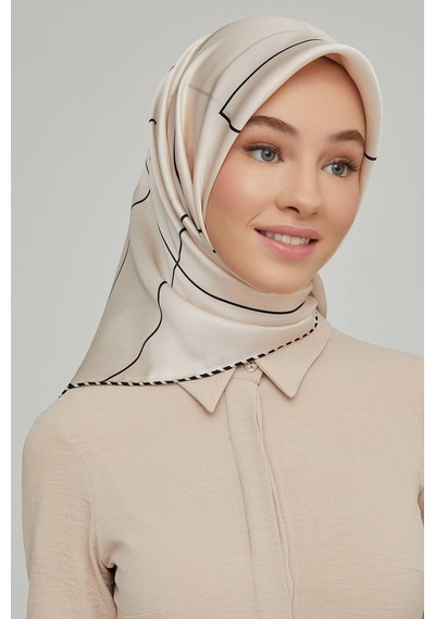 Armine Dj Saf İpek Eşarp 8655d T Nostalji Twill -06 Krem