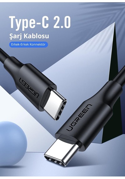 Usb-c 2.0 C M/m Abs Hızlı Şarj Kablosu 1m Beyaz Standart
