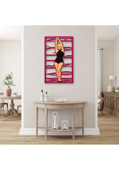 Retro Siyah Mayolu Pin-up Metal Tablo 31x50 Cm Çok Renkli