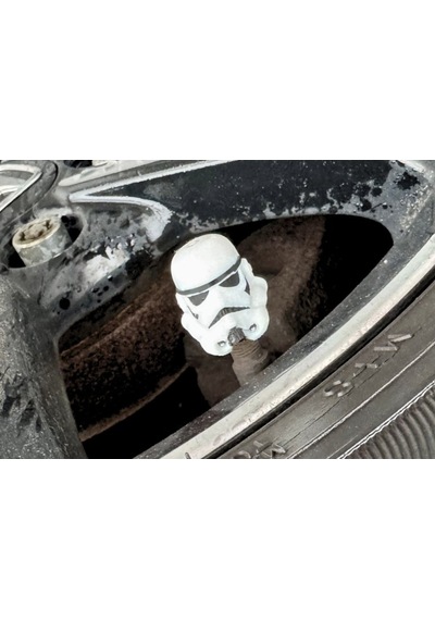 Star Wars Stormtrooper Tasarımlı 3d Yazıcı Üretimi Araba Sibop Kapağı - 4 Adet Set