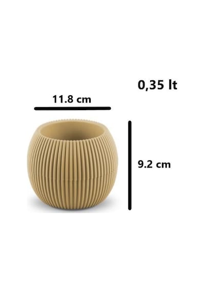 Omnipazar Krs-362 Plastik Mercan Kaktüs Saksı 0.35 Litre Soft Sarı 6 Adet