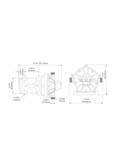 Seaflo Sfdp1-050-060-51 12 Volt Otomatik Hidrofor, Tekne, Yat, Karavan Hidroforu Pompası