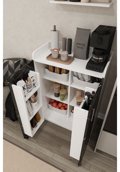 Asra Trend MK-11 %100 MDF 80x102 cm Çok Amaçlı Mutfak Kiler Dolabı Kapak İçi Raflı Kahve Köşesi Beyaz Royal Mermer Asra Trend MK-11 %100 MDF 80x102 cm Çok Amaçlı Mutfak Kiler Dolabı Kapak İçi Raflı Kahve Köşesi Beyaz Royal Mermer