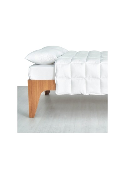 Yorgan Çift Kişilik Microfiber Dolgun Kare Desenli 195 x 215 CM Beyaz