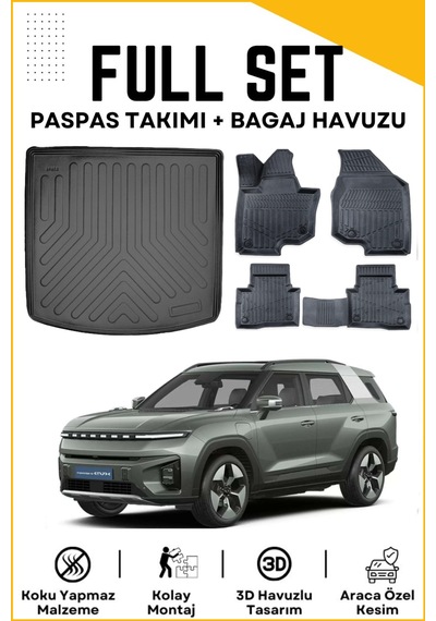 Ssangyong Torres Evx 2025 Model Birebir Uyumlu Bagaj Havuzu+paspas Seti
