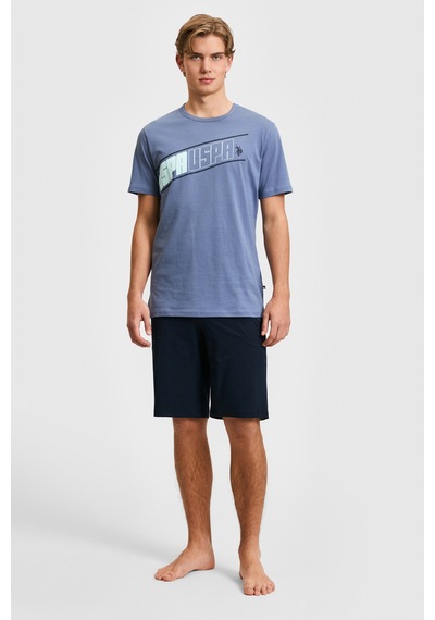 U.s. Polo Assn. Erkek İndigo Pijama Takım 50326136-vr028