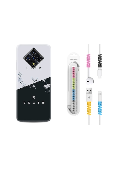 Infinix Zero 8 Kılıf Kablo Koruyuculu Life And Death 1339