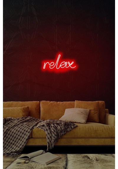 Relax - Led Dekoratif Duvar Aydınlatması Neon Duvar Yazısı Sihirli Led Mesajlar