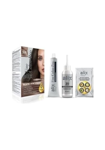 Alix Kit Saç Boyası 50 Ml 5.0 Açık Kahve
