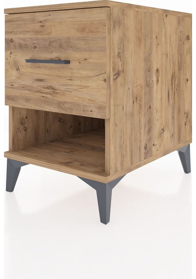 Kronos Komodin Tek Çekmeceli 44x59x64 Çam-çam Atlas Çam