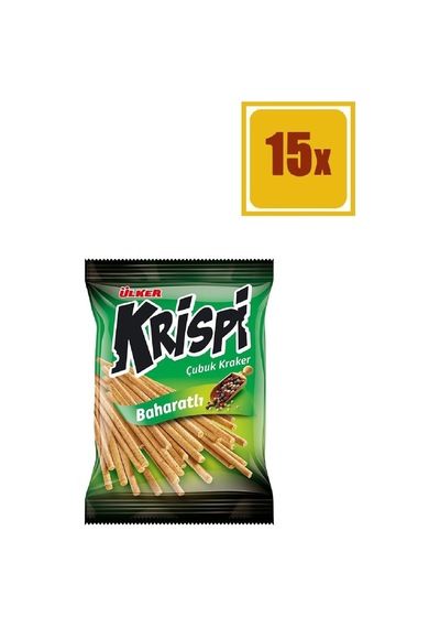 Ülker Krispi Baharatlı Çubuk Kraker 50 Gr 15 Adet