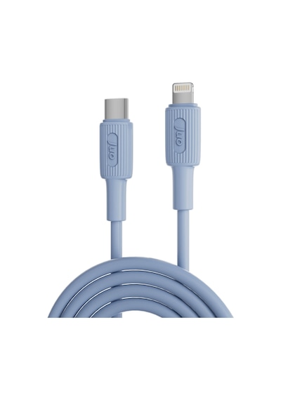 Juo JCBS271 27w Usb Type-c To Lightning Apple Uyumlu iPhone iPad Silikon Hızlı Şarj Ve Data Kablosu Mavi 1 Metre