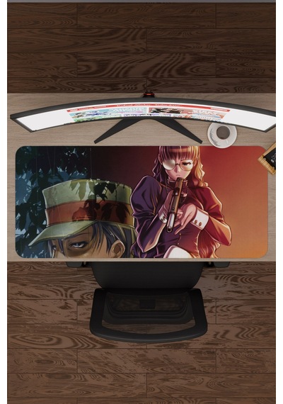 Black Lagoon Kaymaz Dikişli Kauçuk Oyuncu Mousepad V4 - 90x40 Xxl Gaming Mouse Pad Fare Altlığı