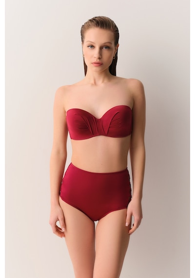 Suwen Diana Straplez Bikini Üst Sbn26565c020 Bordo