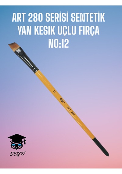 N0:12 Art 280 Serısı Sentetık Yan Kesık Uclu Fırca