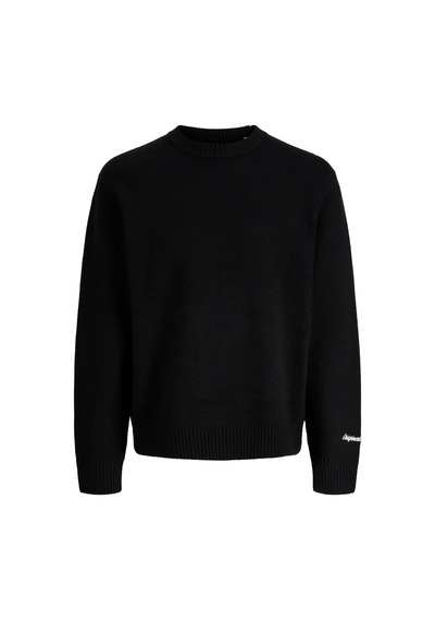 Jack & Jones Jornorrebro Knit Crew Neck Sn Erkek Kazak 12282728 Siyah