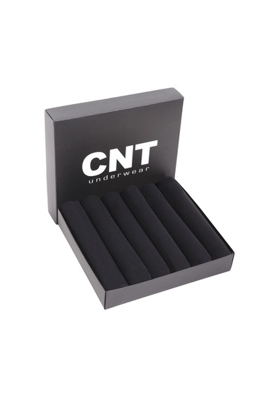 Cnt Erkek Atlet Pamuklu Basic 6'lı Premium Paket Siyah Siyah