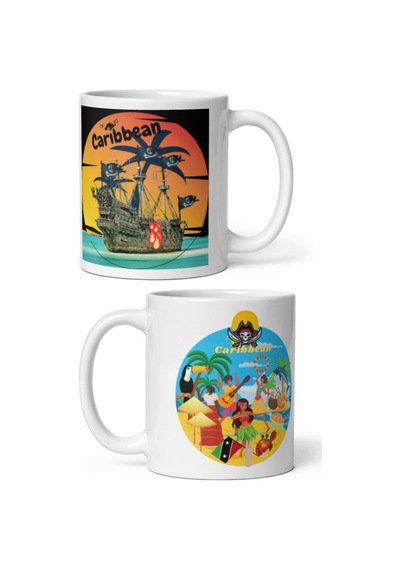 Karayipler Kupa Bardak 2 Adet Seyahat Hatıra Caribbean Mug