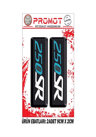 Damla Logo Cfmoto 250 Sr Ön Maşa Kabartmalı 2'li 02 Nötr