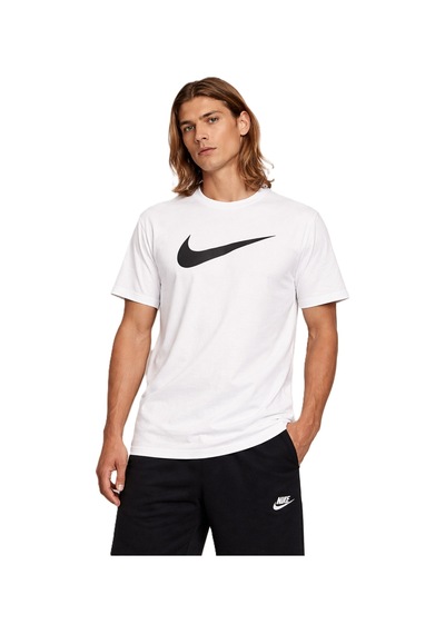 Nike Sportswear Futura Swoosh Logo Tee White T Shirt Unisex Baskılı Tişört Beyaz