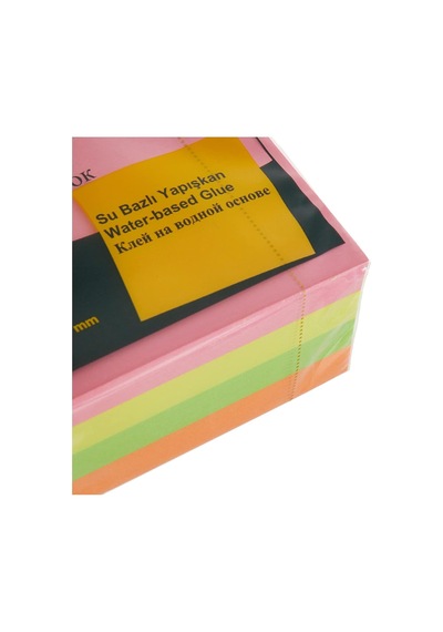 Faber-castell Yapışkan Notluk 75x75mm, Karışık Fosforlu Renkli Küp 1