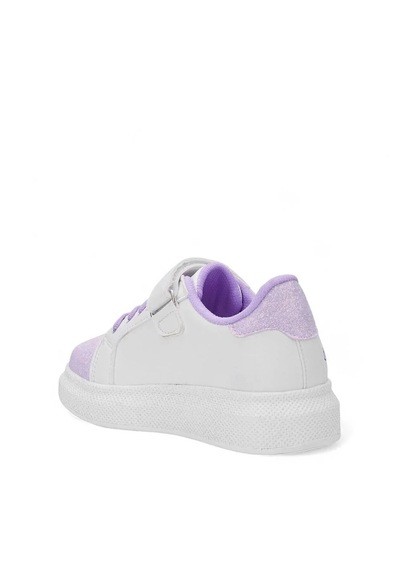 Zacoz Melodia Detaylı Simli Kız Çocuk Spor Ayakkabısı, Sneaker Beyaz Lila
