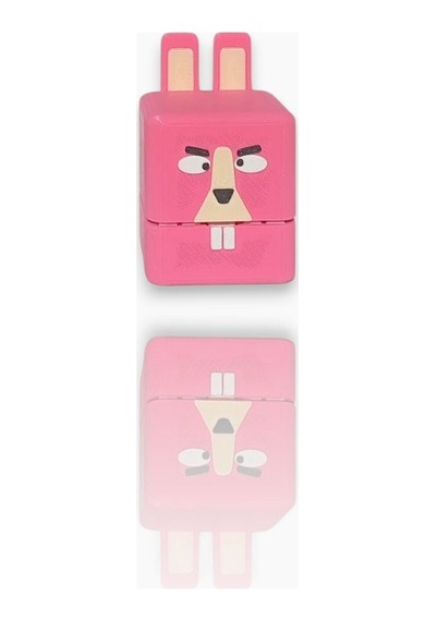 Super Bear Adventure, Baaren-şika, Penguen, Tilki, Tavşan, Timsah, Arı Loy3d 9 Cm Pembe