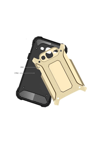 Kilifone - Galaxy Uyumlu J7 Uyumlu - Kılıf Çift Katman Zırh Tank Crash Military Kapak - Rose Gold - T2445 Rose Gold
